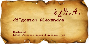 Ágoston Alexandra névjegykártya